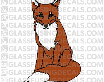 Fox Limited Edition -  Glass Fusing Decal for Glass, Ceramics, and Enamelling