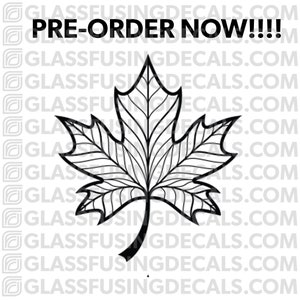 Maple Leaf 2 Glass Fusing Decal for Glass, Ceramics, and Enamelling image 1