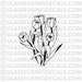 Tulips Glass Fusing Decal for Glass or Ceramics