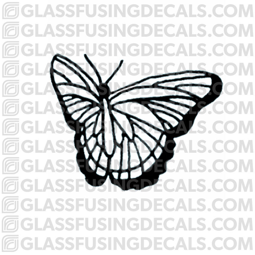 Two Color Large Butterfly Decals — Ceramic Decals, Glass Fusing Decals