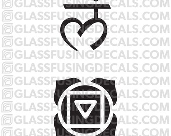 01 Root Chakra Set Glass Fusing Decal for Glass or Ceramics