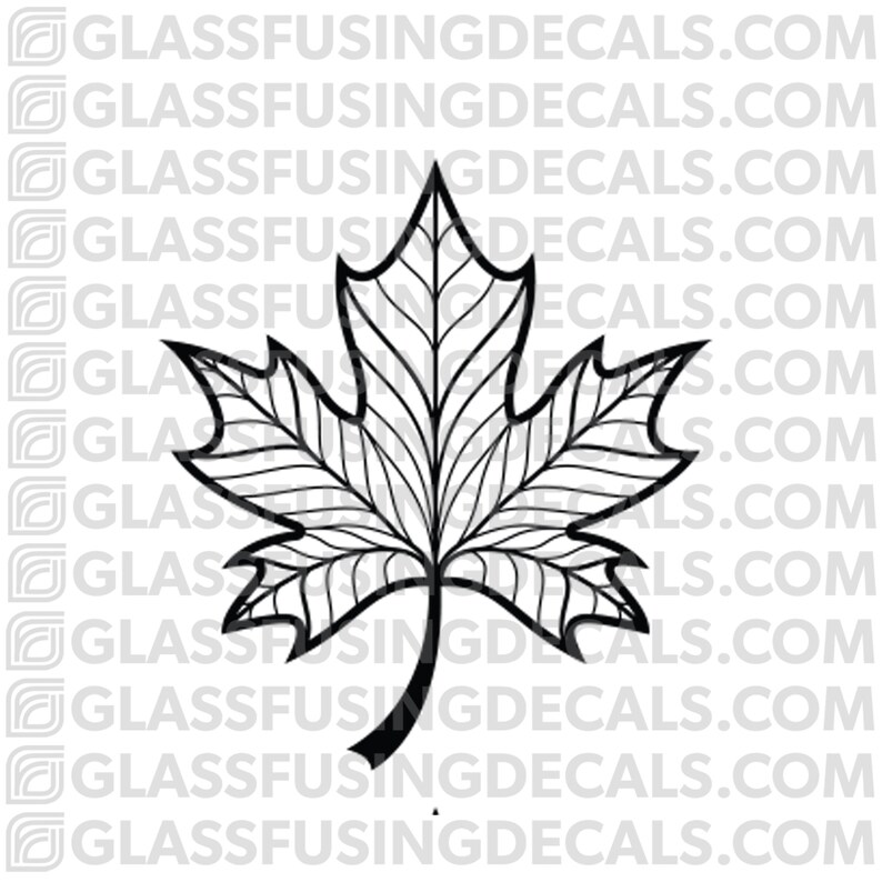 Maple Leaf 2 Glass Fusing Decal for Glass, Ceramics, and Enamelling image 2