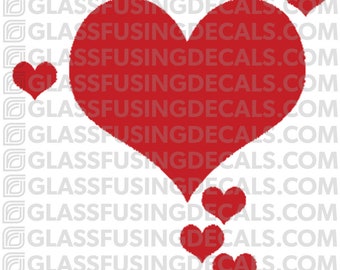 Fancy Heart 3 -  Glass Fusing Decal for Glass or Ceramics