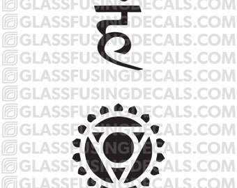 05 Throat Chakra 2-Pack Set Glass Fusing Decal for Glass or Ceramics