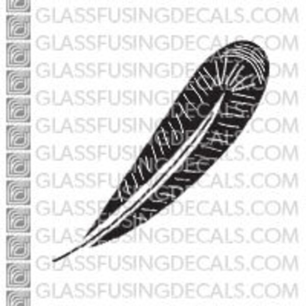 Fun Feather 3 - Glass Fusing Decal for Glass, Ceramics, and Enamelling