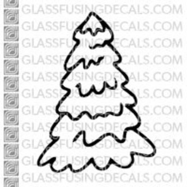 Evergreen 1 -  Glass Fusing Decal for Glass, Ceramics, and Enamelling