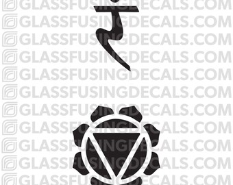 03 Solar Plexus Chakra 2-Pack Set Glass Fusing Decal for Glass or Ceramics