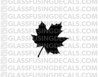 Maple Leaf Glass Fusing Decal for Glass or Ceramics