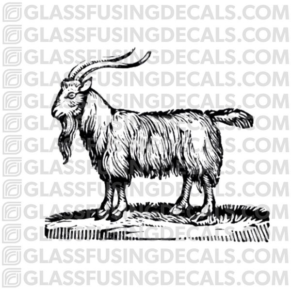 Goat 1 Glass Fusing Decal for Glass or Ceramics