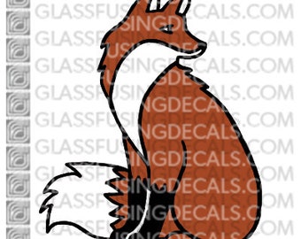Fox 1 -  Glass Fusing Decal for Glass, Ceramics, and Enamelling