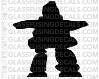 Inukshuk Glass Fusing Decal for Glass or Ceramics