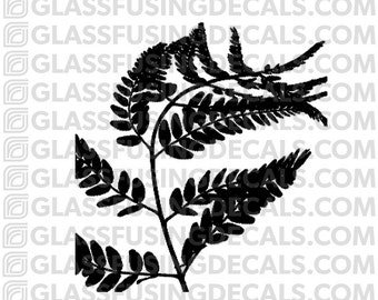 Fern Glass Fusing Decal for Glass, Ceramics, and Enamelling