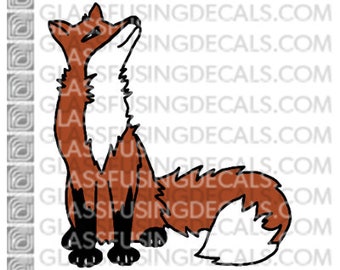 Fox 2 -  Glass Fusing Decal for Glass, Ceramics, and Enamelling