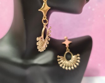 boucles d'oreilles  petite étoile dorée