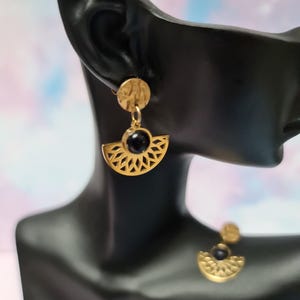 hammered gold earrings