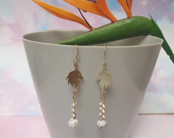 boucles d'oreilles pureté du loup blanc