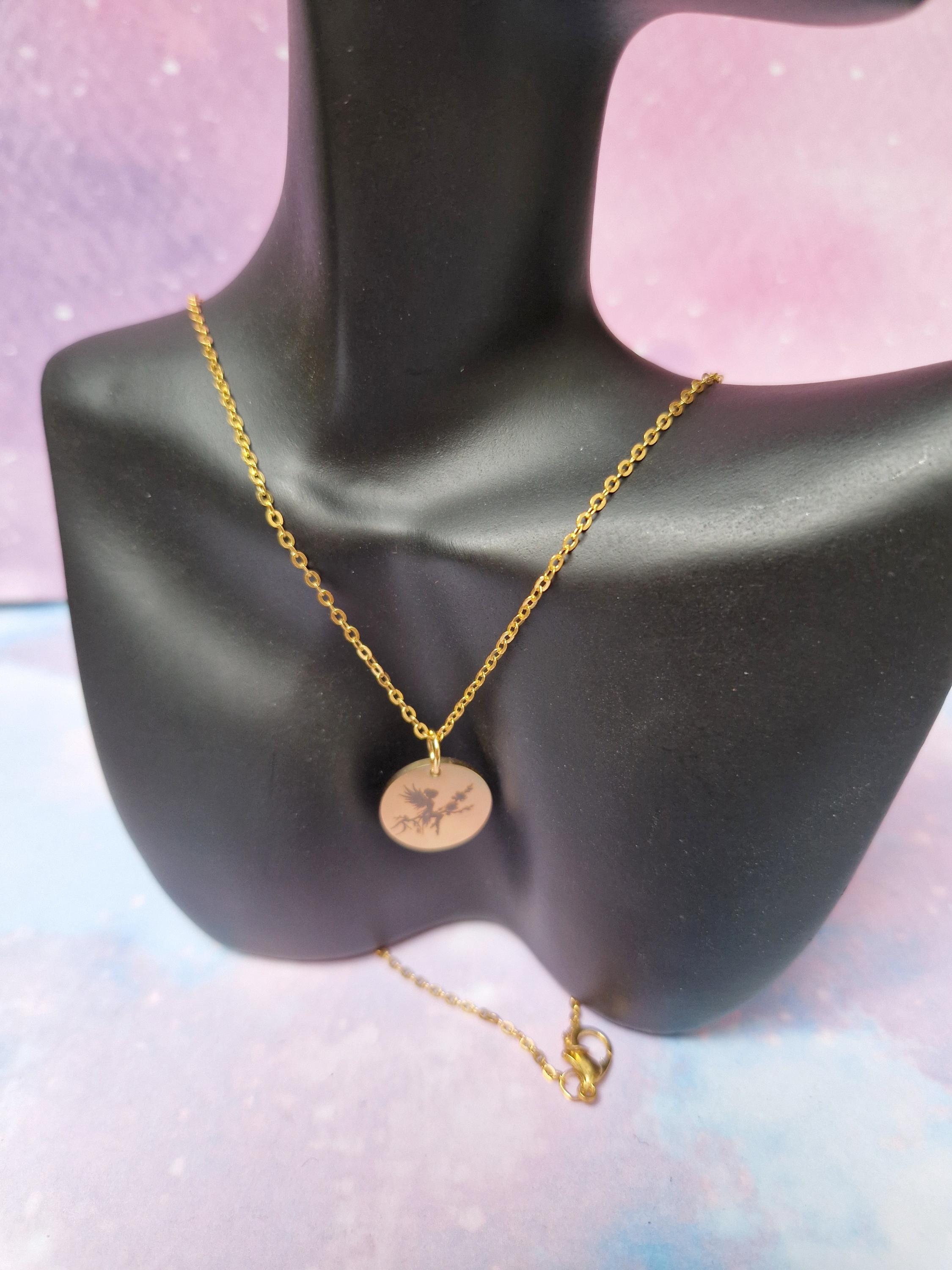 Collier Argenté Avec Pendentif Fée - Longueur 46 Cm, Neuf Sans Emballage