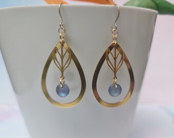 frosted fall foliage earrings