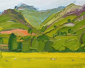 Buttercup Fields and Sheep - the Langdales - signed and numbered limited edition print