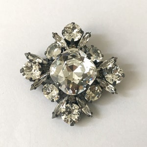 ON SALE Swarovski Crystal Brooch, Crystal pin, Large brooch