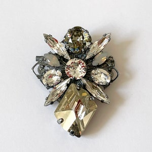 Swarovski crystal brooch, Crystal pin, Statement piece, Costume Jewelry