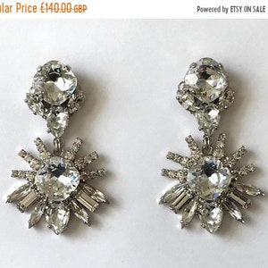 ON SALE Bridal earrings, Swarovski crystal earrings, Wedding jewelry, Bridal crystal earrings, Drop earrings, Statement earrings