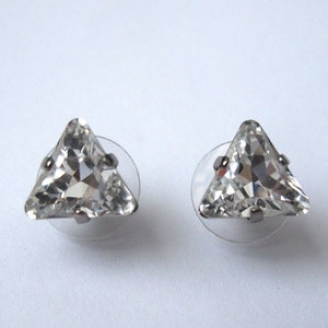 Swarovski Kristall Ohrstecker, Kristallstein Ohrringe