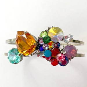 Swarovski crystal bracelet, Exotica cuff bracelet, Crystal cuff