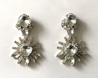 Bridal earrings, Swarovski crystal drops, Wedding jewellery, Drop earrings, Statement jewelry