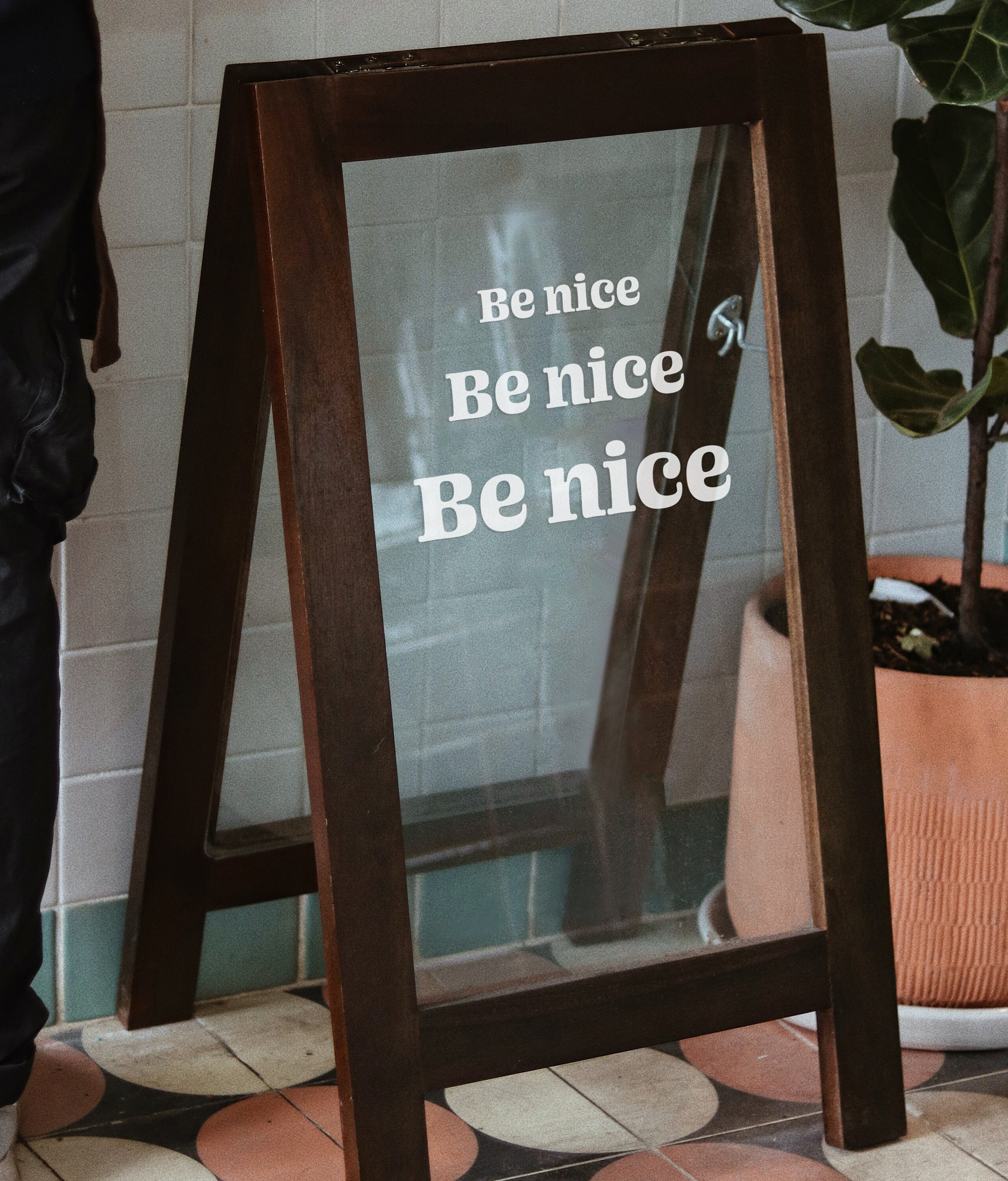 Be Nice – Vinyl Decal Sticker With Cute Typeface, Be Nice Sticker ...