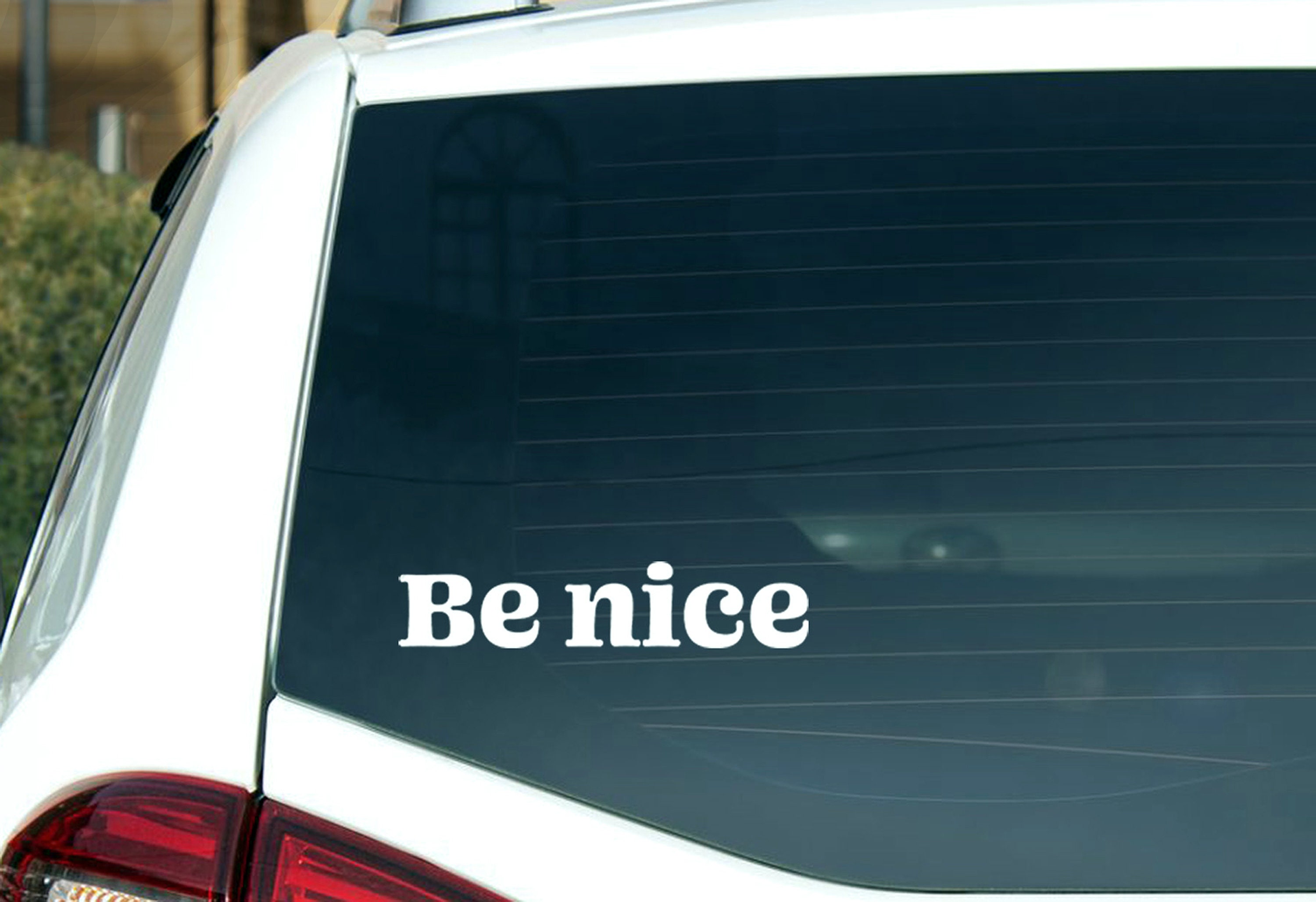 Be Nice – Vinyl Decal Sticker With Cute Typeface, Be Nice Sticker ...