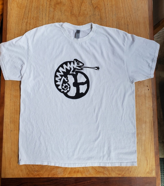 Disco Biscuits Shirt: Hand-Screened Chameleon Graphic Tee Morph Dusseldorf
