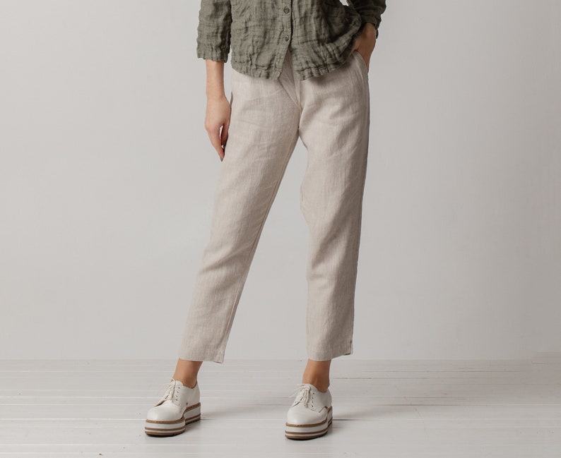 Linen Pants / Linen Trousers / Linen Pants for Women / Loose Pants image 2