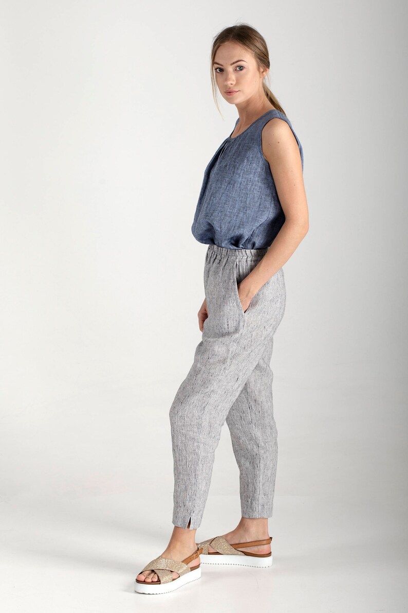 Linen Pants / Linen Trousers / Linen Pants for Women / Loose Pants image 4