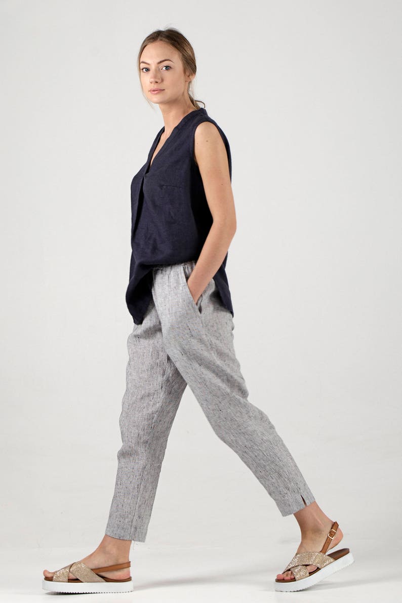 Linen Pants / Linen Trousers / Linen Pants for Women / Loose Pants image 7