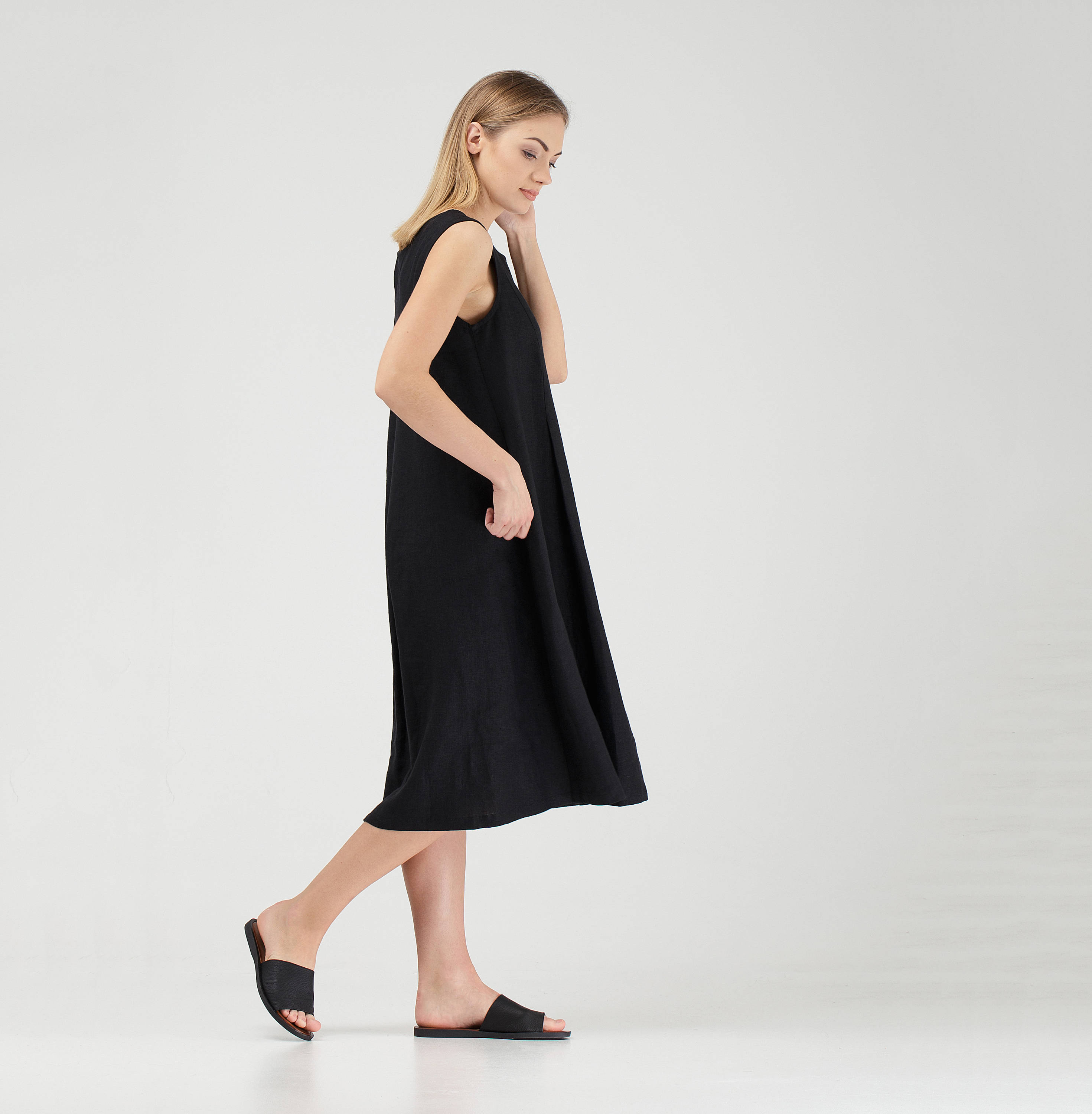 Custom Linen Dress / Black Linen Dress / Long Linen Dress / - Etsy