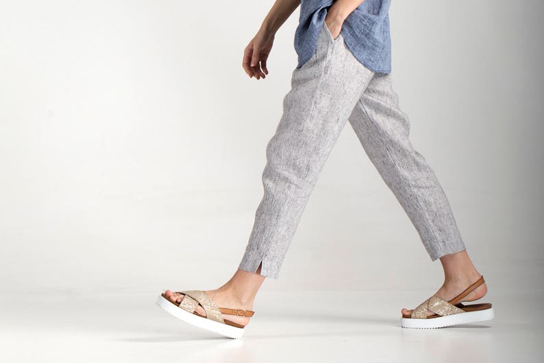 Linen Pants / Linen Trousers / Linen Pants for Women / Loose Pants image 3