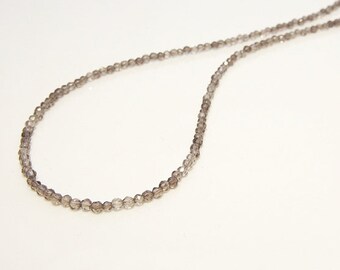 faceted smoky quartz chain with 750/- carabiner