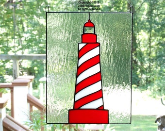 Cadeau phare de White Shoal, phare en vitrail