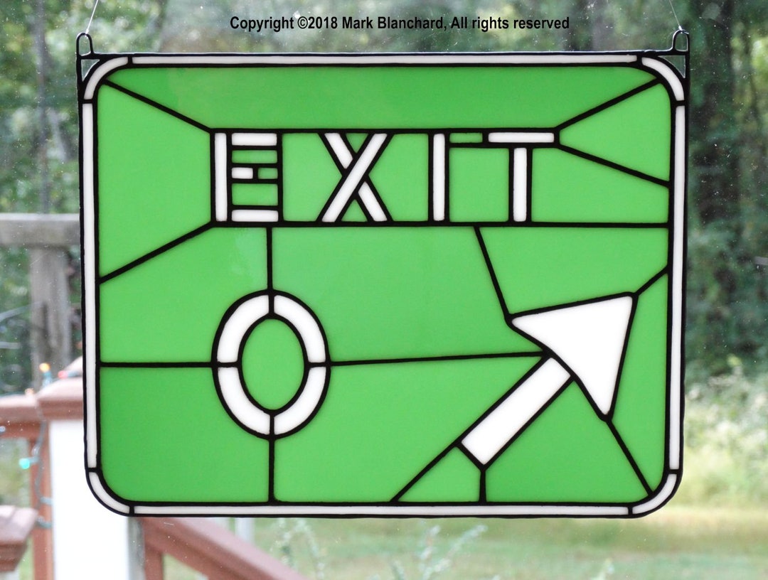 Exit Zero Sign Stained Glass Panel Cape May Gift - Etsy