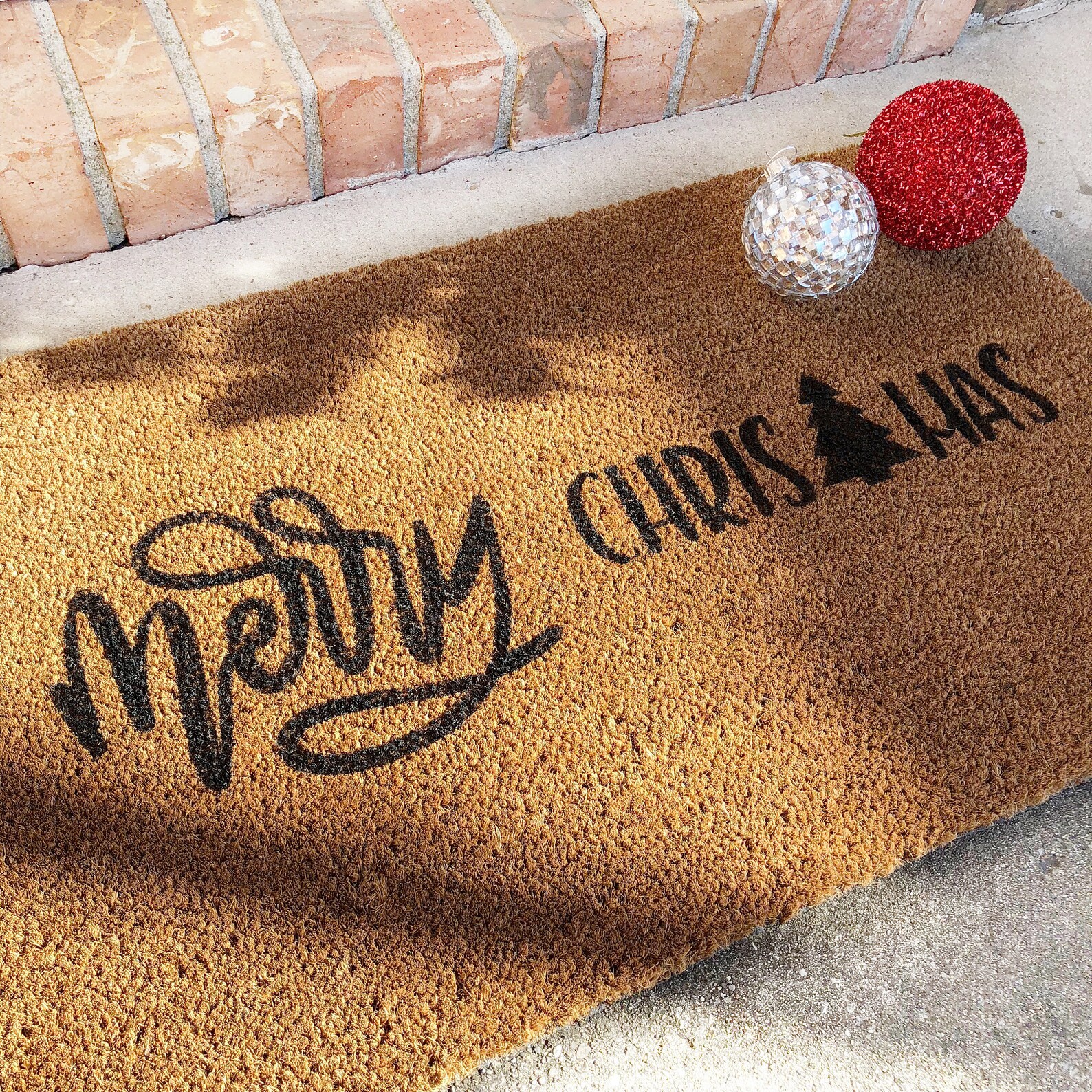 Paillasson personnalisé calligraphie Paillasson de Noël | Etsy