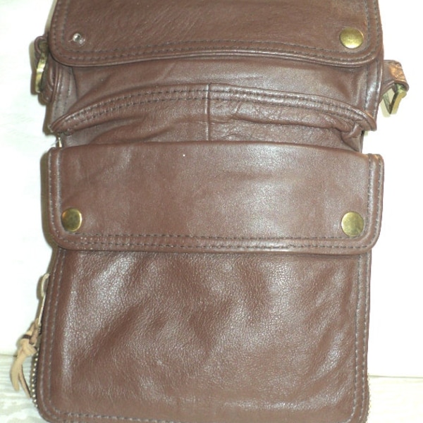 Leather Suitcase, Soft Leather Bag, Expandable Bag, Extra Bag, Luggage, Overnight Bag, Weekender Bag, Multi Purpose Case, Folding Luggage
