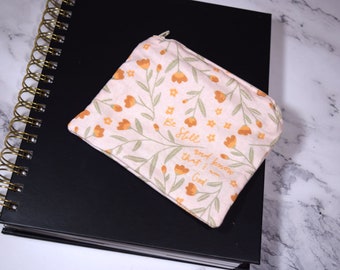 Small Zipper Rosary Pouch - Be Still