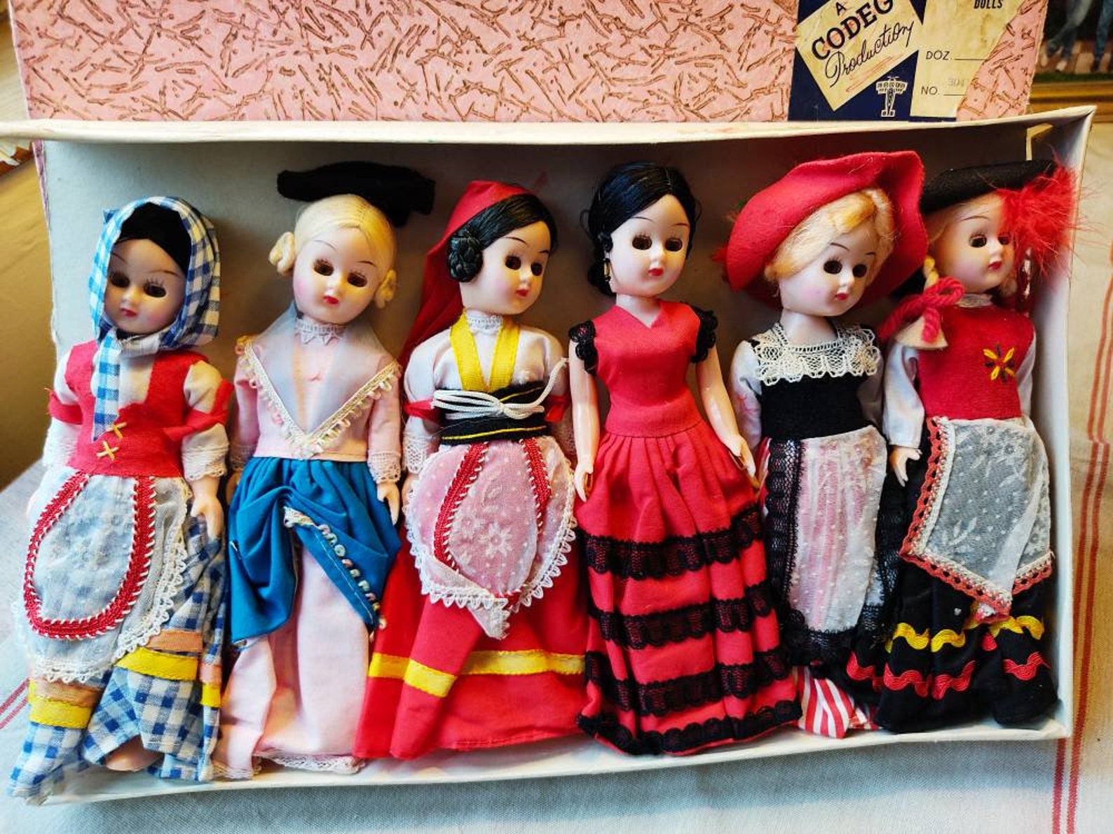Collection of Vintage National Costume Dolls. European Etsy