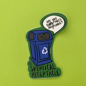 Recycling Sticker - Skeptische Aufnahme - Vinyl Sticker