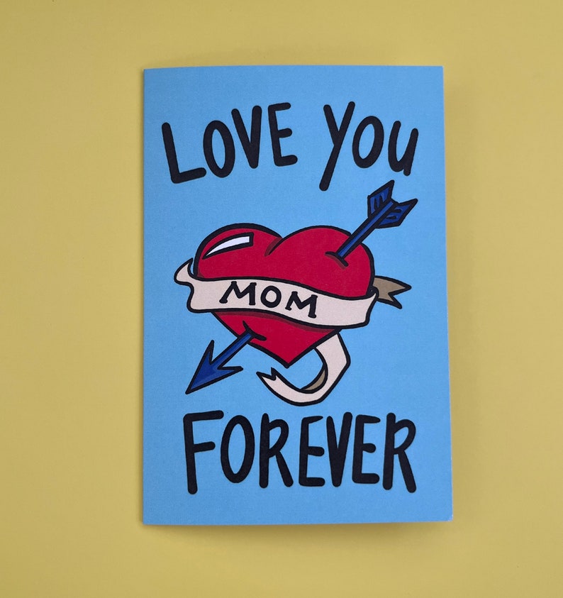 Love You Forever Mom Tattoo Card image 1