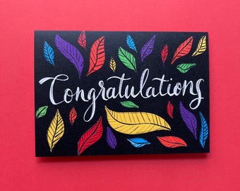 Congratulations Printable Card / Instant Download PDF / Floral Card ...