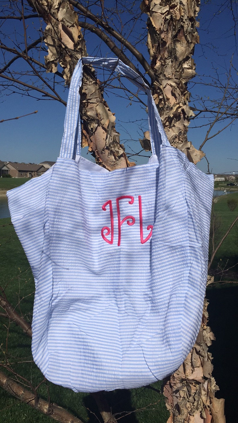 monogrammed pool bag