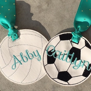 Personalized Bag Tag -softball, baseball, tennis, soccer, football, basketball or volleyball