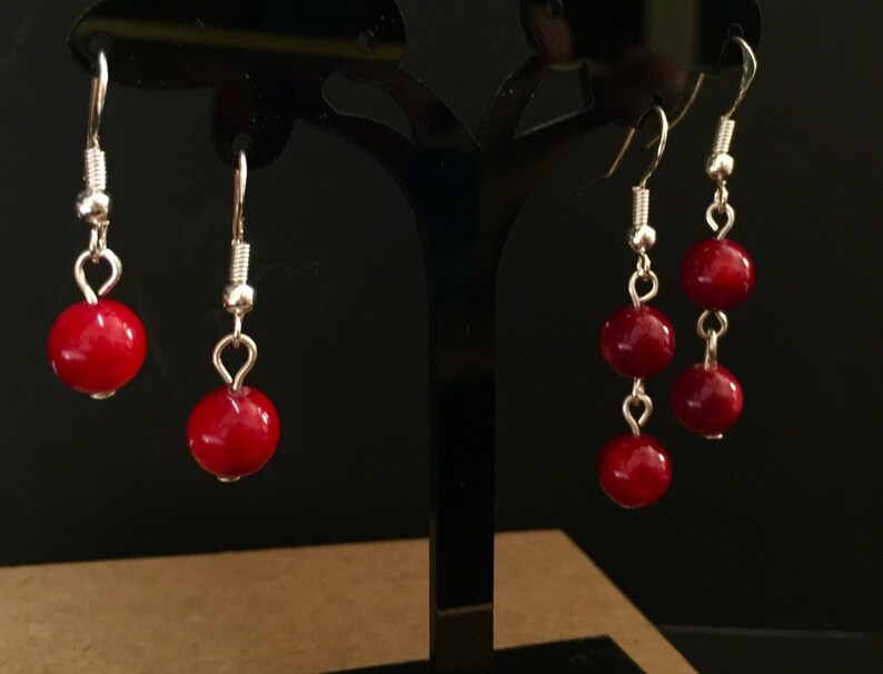 Natural beads necklace Natural Coral necklace Red coral necklace